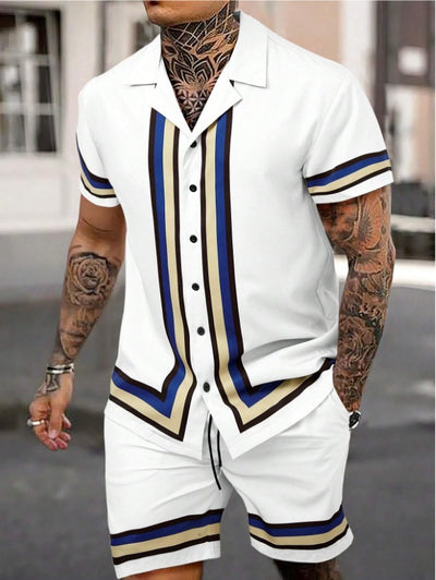 Conjunto de Dos Piezas Camisa Cuello Cubano para Hombre - Image 22