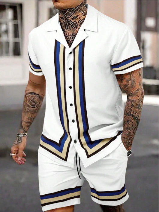 Conjunto de Dos Piezas Camisa Cuello Cubano para Hombre - Image 22