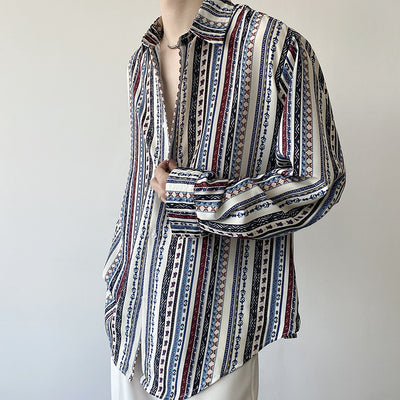 Camisa Retro Europea de Manga Larga para Vacaciones - Image 27