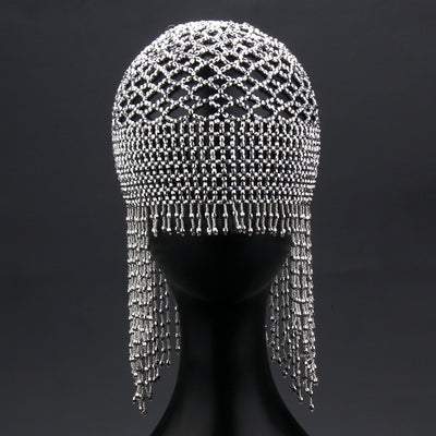 Tocado Danza Vientre Artesanal con Cuentas y Adornos para Cabello - Image 7