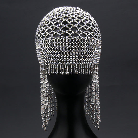 Tocado Danza Vientre Artesanal con Cuentas y Adornos para Cabello - Image 7