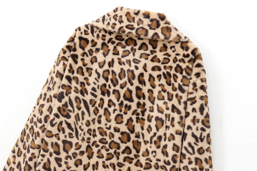 Abrigo Leopardo Efecto Pelaje Sintético Largo Medio - Image 36