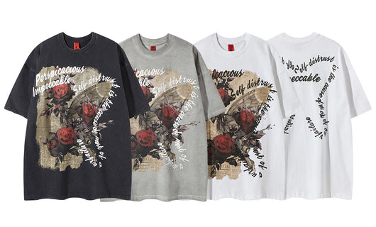 Camiseta Estampada con Flores de Rosa - Image 32