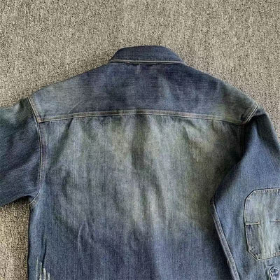 Camisa Vaquera Vintage Lavada para Hombre - Image 15