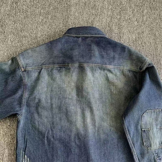 Camisa Vaquera Vintage Lavada para Hombre - Image 15