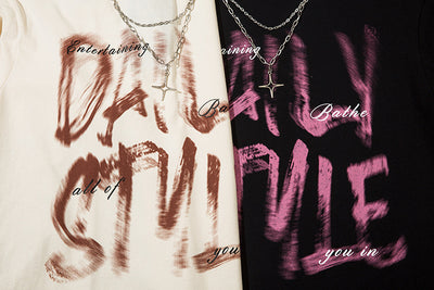 Playera Manga Larga Hip Hop con Letras Fuzzy y Cadena para Hombre - Image 23
