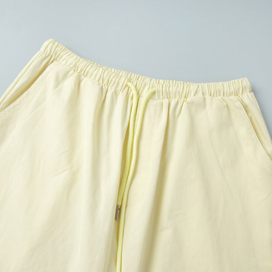Pantalones Casuales Sueltos con Cordón Ajustable - Poliéster Liso para Mujer - Image 35