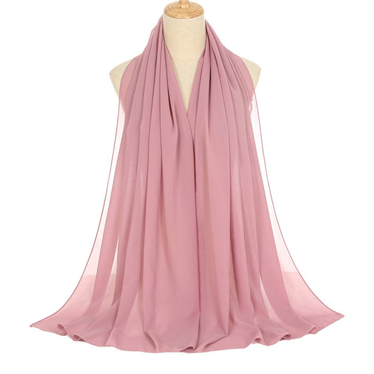 Pañuelo Rectangular de Chiffón Perla para Mujer - Colores Sólidos - Image 34
