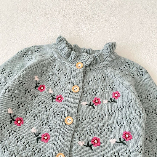 Cardigan Tejido Hueco Bordado Versátil - Image 24