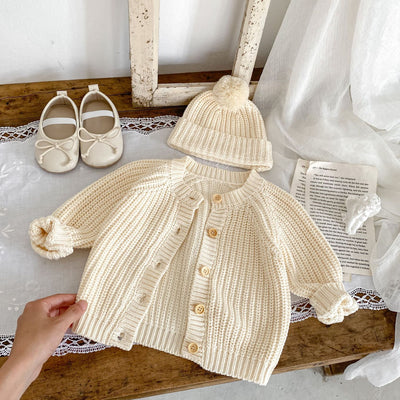 Cardigan Tejido Crema de Manga Larga - Suéter Abrigo Elegante - Image 12