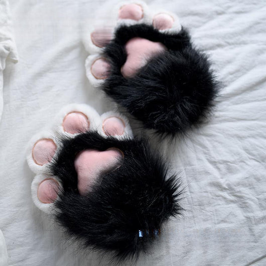 Pantuflas Cálidas con Forro Polar y Diseño de Patita de Gato - Image 18