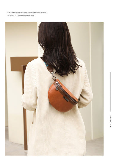 Bolso Bandolera Semilunar con Textura en Pecho para Mujer - Image 32