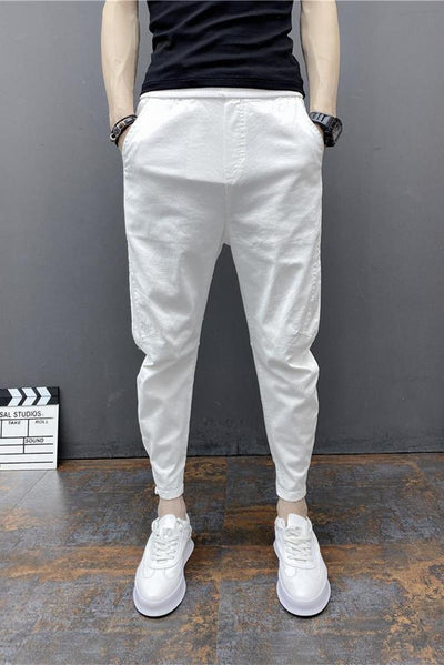 Pantalones Harem Tobilleros Ajustados de Cintura Elástica - Image 27