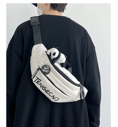 Bolsa Pecho Hombre Estilo Japonés Crossbody Deportiva con Compartimentos Cargo - Image 13
