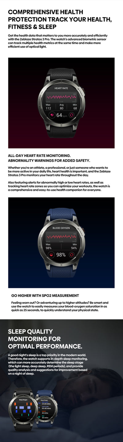 Reloj Inteligente Stratos3pro con GPS y Seguimiento de Movimiento - Image 16
