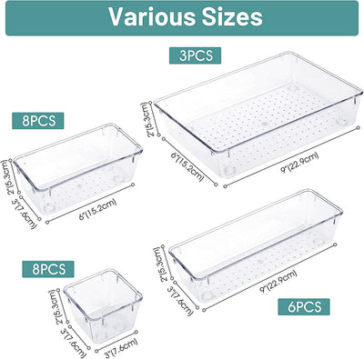 Juego de Cajas Organizadoras Transparentes para Escritorio - Image 10