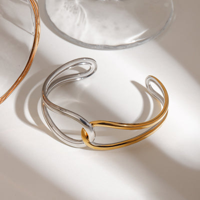 Brazalete Noria Bicolor en Oro - Image 11