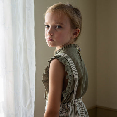 Camiseta Infantil de Algodón y Lino con Detalles de Madera - Image 20