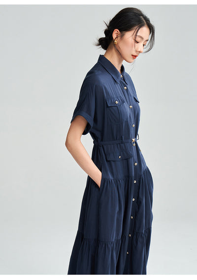 Camisa Clásica de Solapa Doble Pecho con Manga Corta - Image 8