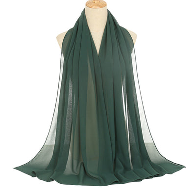 Pañuelo Rectangular de Chiffón Perla para Mujer - Colores Sólidos - Image 28
