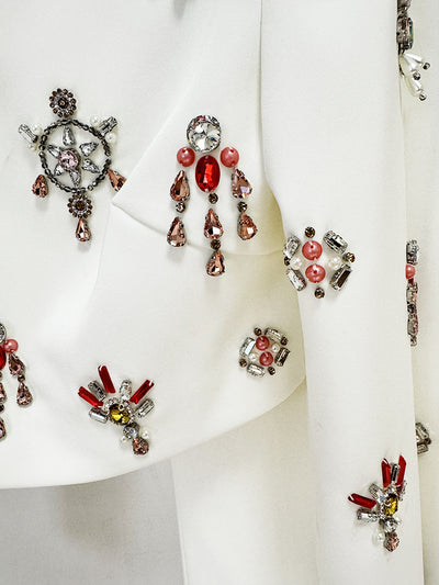 Conjunto Dos Piezas: Top Corto con Incrustaciones de Diamantes y Falda Larga - Image 34