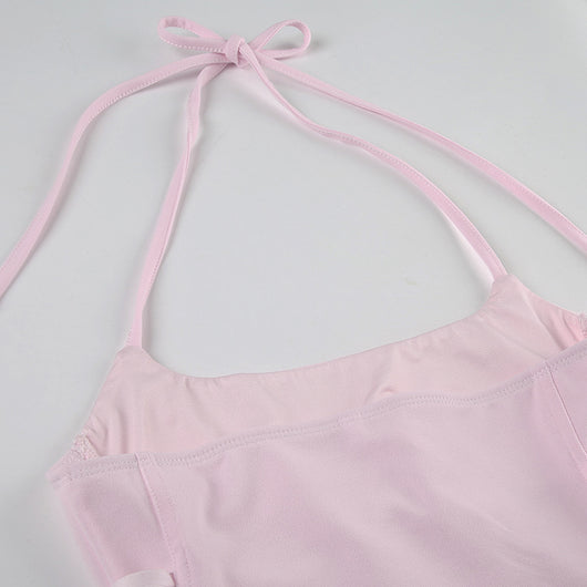 Chaleco Halter con Control de Cintura y Cordones - Diseño Veraniego para Mujer - Image 48