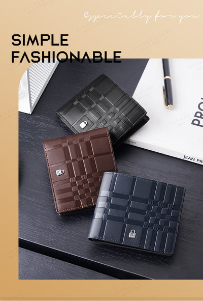 Billetera Delgada para Hombre con Múltiples Compartimentos y Diseño Rayado - Image 27