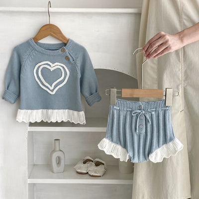 Conjunto de Crochet para Bebé Niña - Blusa Manga Larga y Pantalón Acampanado de Algodón - Image 36