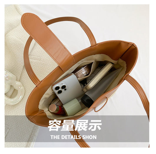 Bolso Tejido de Gran Capacidad con Diseño Patchwork para Mujer - Image 25
