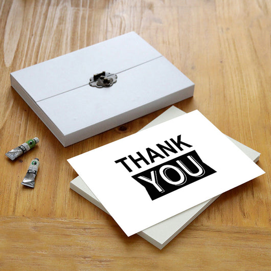 Pack de 50 Tarjetas de Agradecimiento Negro Elegante con Empaque de Regalo - Image 13