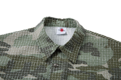 Camisa Retro Camuflaje Americana Manga Corta para Hombre - Image 26