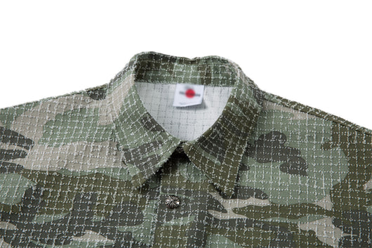Camisa Retro Camuflaje Americana Manga Corta para Hombre - Image 26