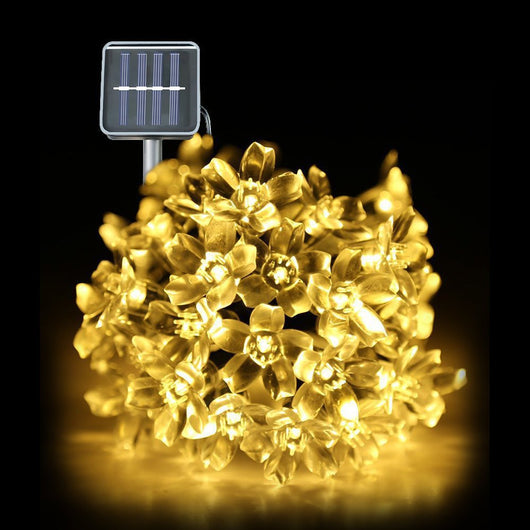 Cadena de Luces LED Solar Flor de Cerezo para Patio Navideño Impermeable - Image 10
