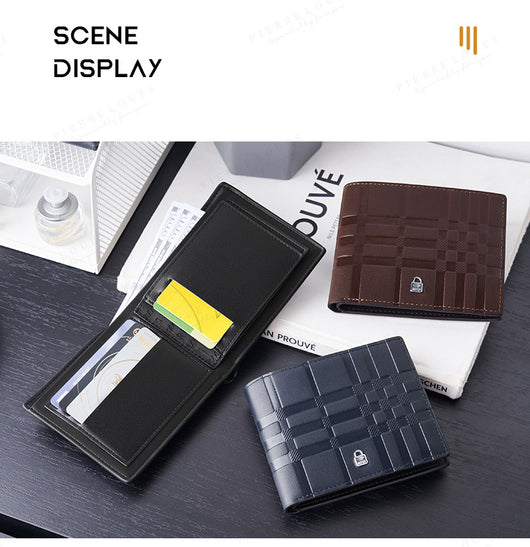 Billetera Delgada para Hombre con Múltiples Compartimentos y Diseño Rayado - Image 15