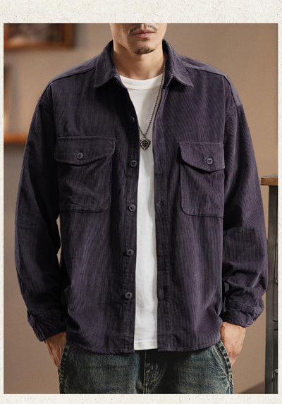Chaqueta de Trabajo Pesada Estilo Retro Americano para Hombre - Image 31