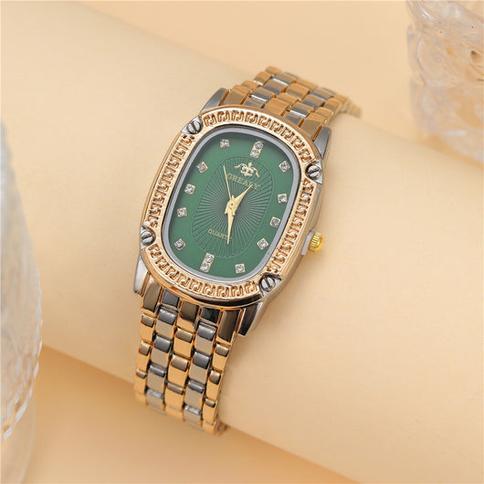 Reloj de Lujo con Esfera Ovalada y Cristales Brillantes Multicolor - Image 16