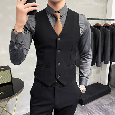 Chaleco de Traje Ejecutivo para Hombre Talla Grande - Image 9