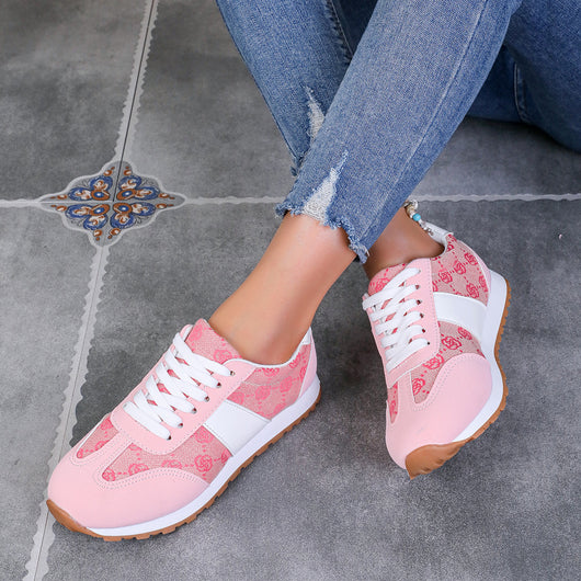 Zapatos Casuales Oversize para Mujer con Encaje Floral y Cordones - Image 13