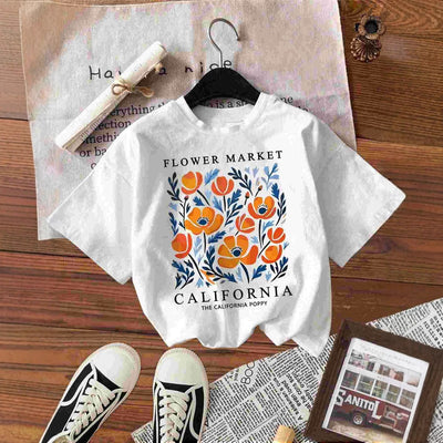 Playera Estampada con Flores y Letras - Camiseta Fresca para Verano Mujer - Image 10