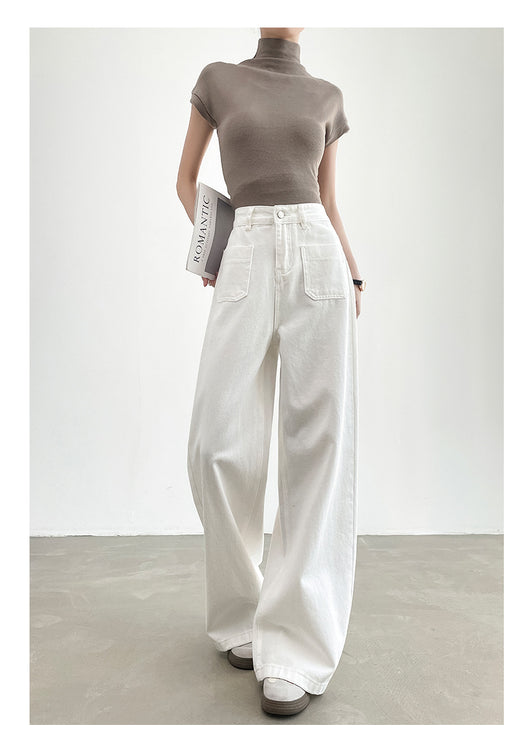 Pantalón Recto Holgado de Cintura Alta con Efecto Adelgazante - Image 47