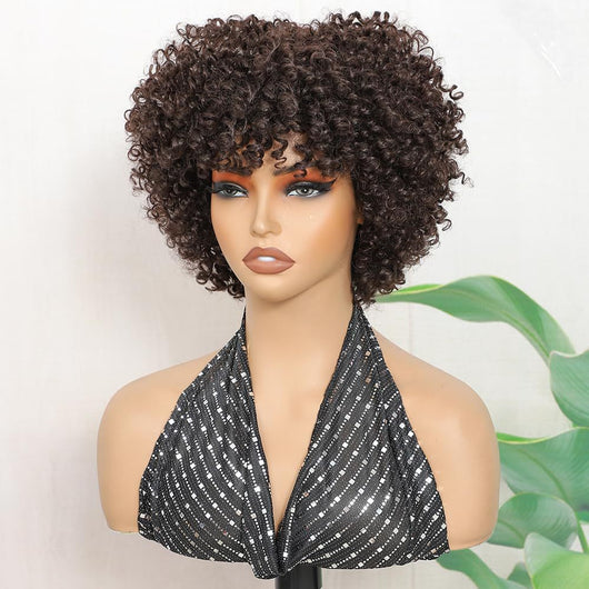Peluca Sintética Ondulada para Mujer - Cobertura Completa de Cabello Rizado - Image 11
