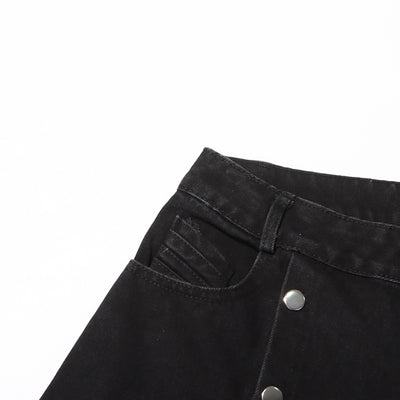 Jeans Talle Alto Irregular con Botones Desmontables - Image 28
