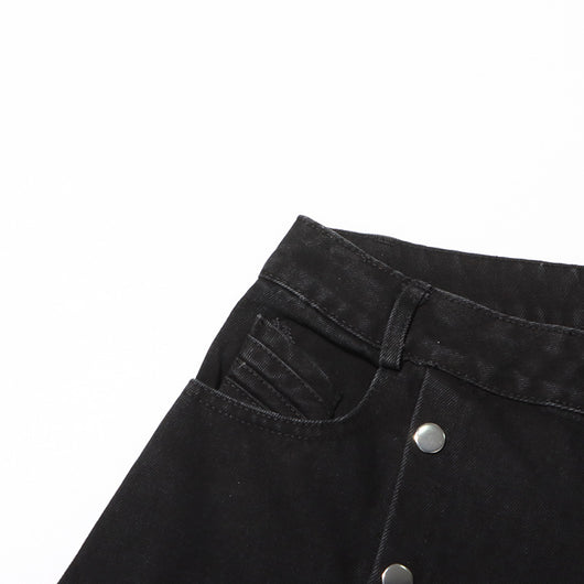Jeans Talle Alto Irregular con Botones Desmontables - Image 28