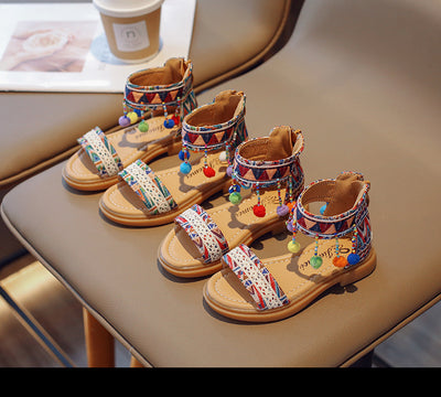 Sandalias de Vacaciones Étnicas y Estilo Internacional para Niñas - Image 8