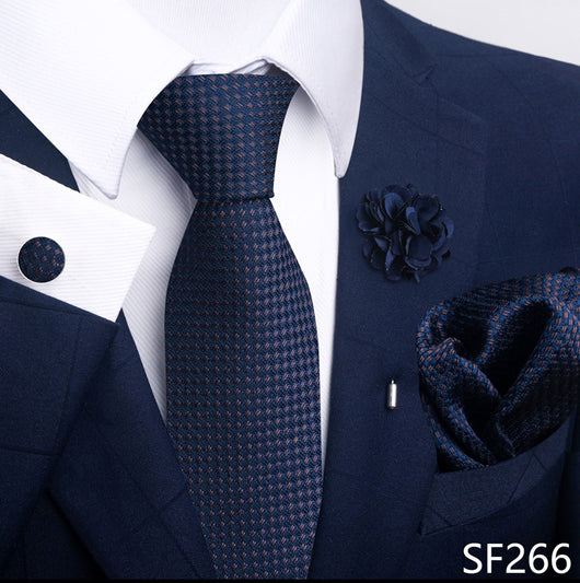 Combo Corbata, Traje y Pañuelo de Bolsillo para Hombre - Juego 8 - Image 80