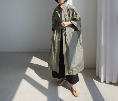 Abrigo Largo Tipo Gabardina para Mujer Talla Grande - Primavera y Otoño - Image 38