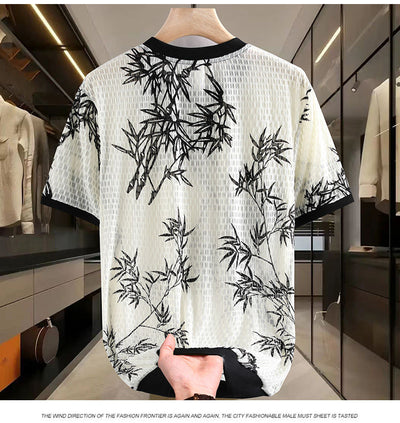 Playera Corta de Malla Ice Silk para Hombre - Fresca y Transpirable - Image 8