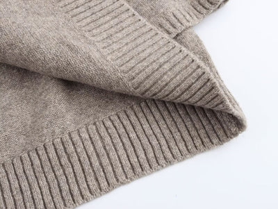 Abrigo Tejido Estilo Capa con Cuello Redondo Multiuso - Image 23