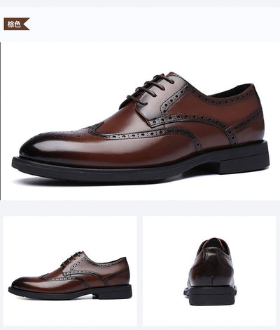 Zapatos Brogue de Cuero para Hombre - Estilo Clásico Elegante - Image 24