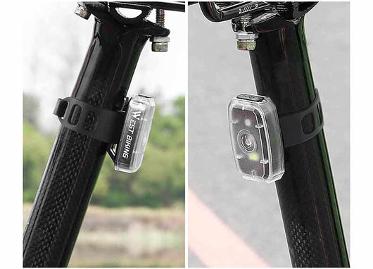Luz Trasera Bicolor para Bicicleta - Faro de Advertencia Nocturno Compacto - Image 35
